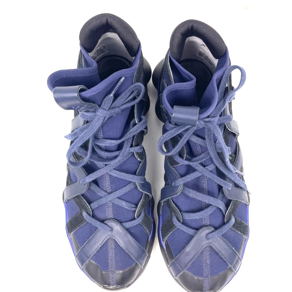 Men's Adidas Yohji Yamamoto Y-3 Kyujo High Top Blue Sneakers Shoes Size 8.5 - Picture 3 of 13